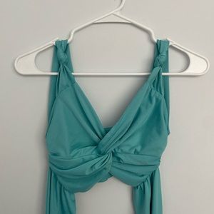 Princess polly teal wrap top size 0